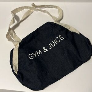 BRAND NEW “PRIVATE PARTY” DENIM GYM BAG